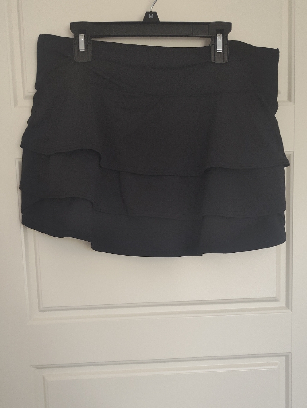 Athleta Black Tiered Ruffle Mini Skirt - Flowy Layers